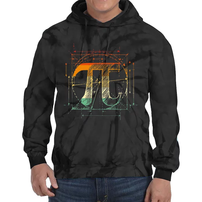 Pi Day Pi Symbol Funny Math Teacher Tie Dye Hoodie