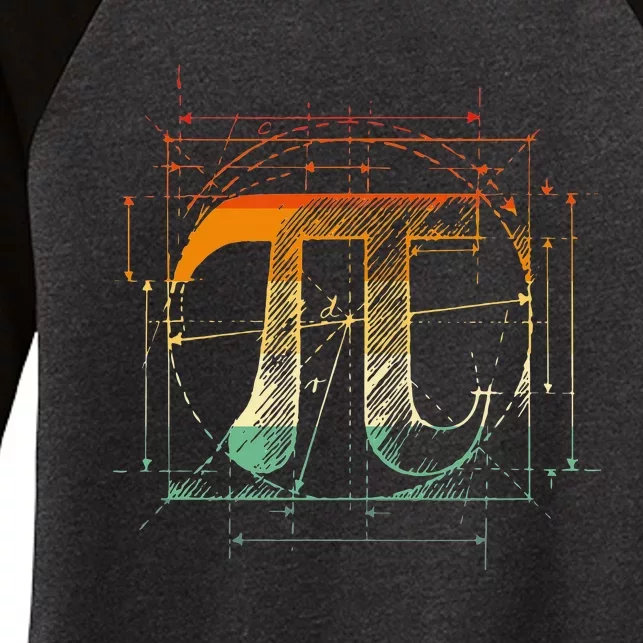 Pi Day Pi Symbol Funny Math Teacher Women's Tri-Blend 3/4-Sleeve Raglan Shirt