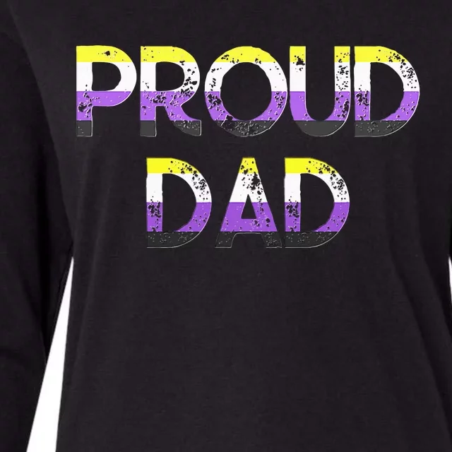 Proud Dad Pride Flag Lgbt Womens Cotton Relaxed Long Sleeve T-Shirt