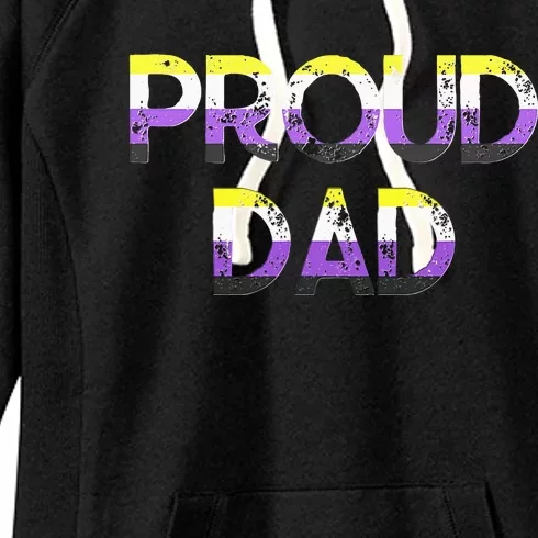 Proud Dad Pride Flag Lgbt Women's Fleece Hoodie