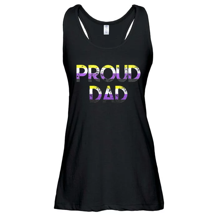 Proud Dad Pride Flag Lgbt Ladies Essential Flowy Tank