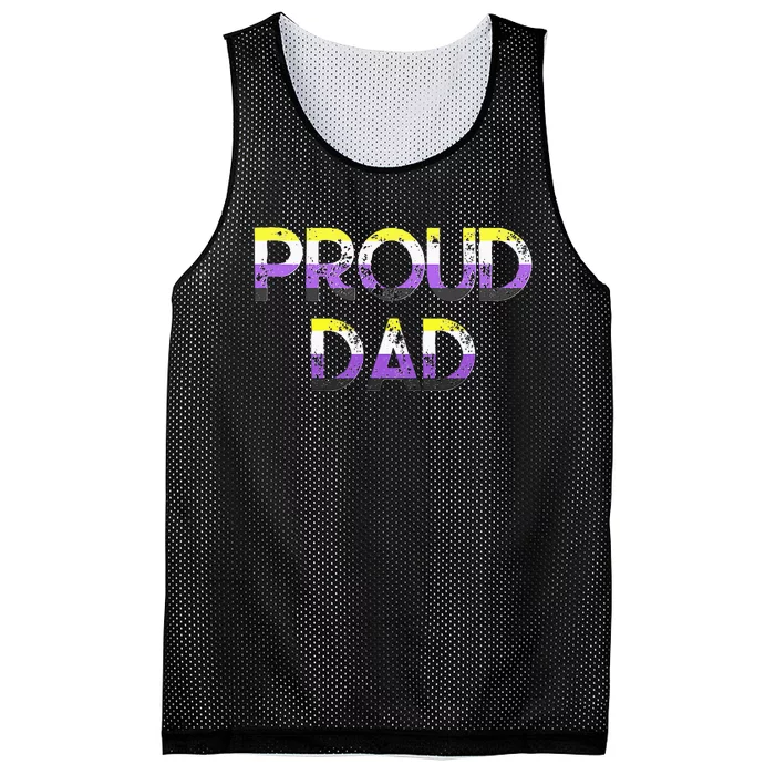 Proud Dad Pride Flag Lgbt Mesh Reversible Basketball Jersey Tank