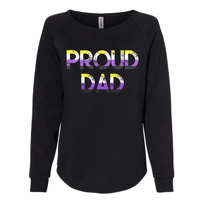 Proud Dad Pride Flag Lgbt Womens California Wash Sweatshirt