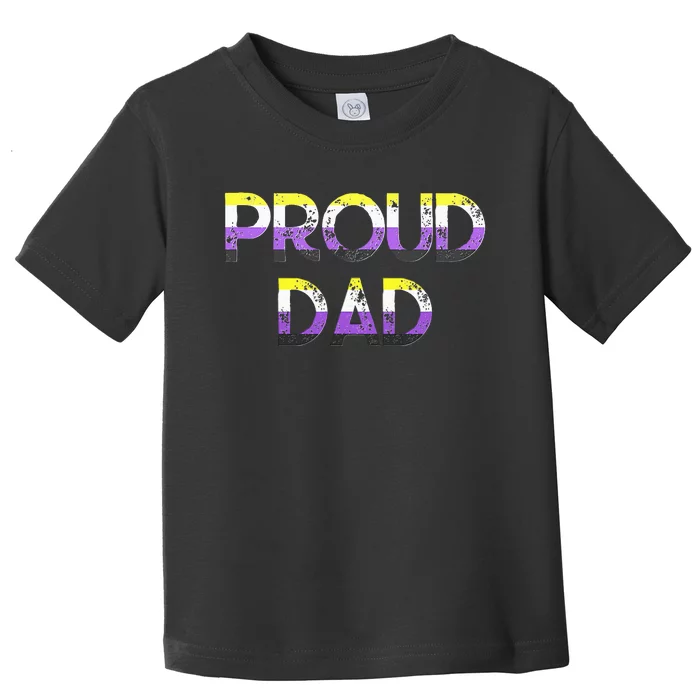 Proud Dad Pride Flag Lgbt Toddler T-Shirt