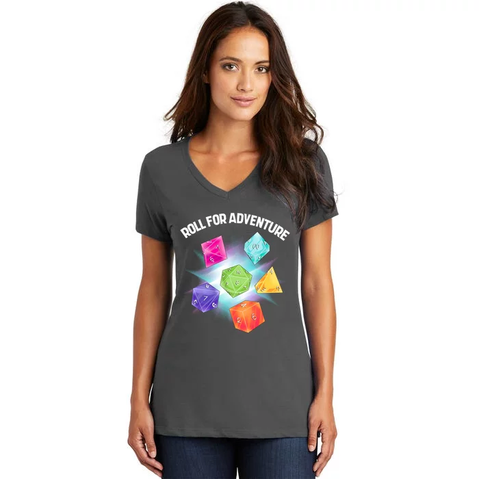 Polyhedral Dice Women's V-Neck T-Shirt