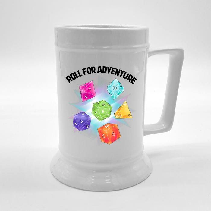 Polyhedral Dice Front & Back Beer Stein