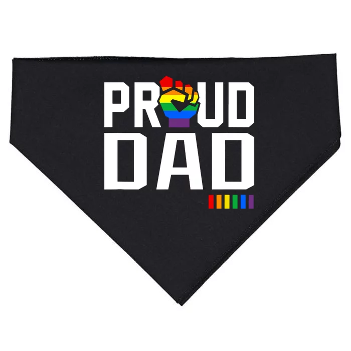 Proud Dad Pride Month Gift USA-Made Doggie Bandana