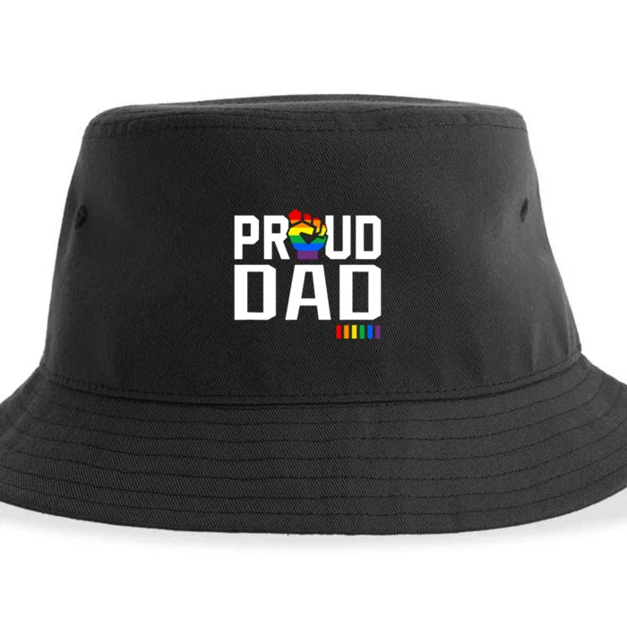 Proud Dad Pride Month Gift Sustainable Bucket Hat