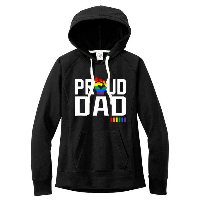 Proud Dad Pride Month Gift Women's Fleece Hoodie