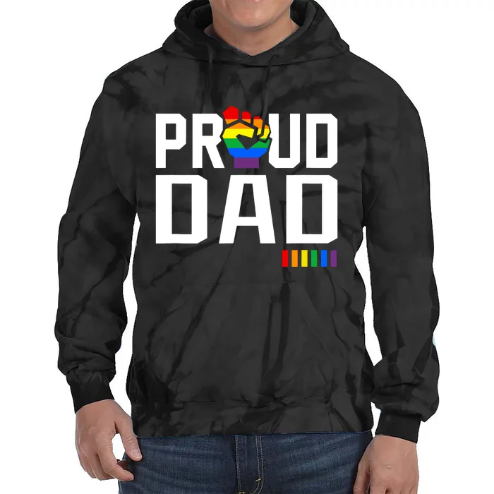 Proud Dad Pride Month Gift Tie Dye Hoodie