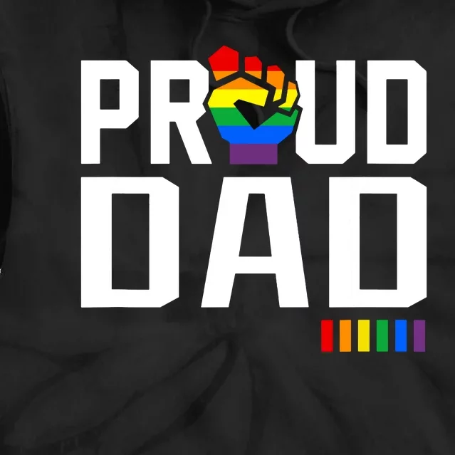 Proud Dad Pride Month Gift Tie Dye Hoodie