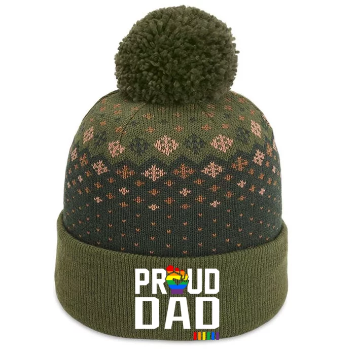 Proud Dad Pride Month Gift The Baniff Cuffed Pom Beanie