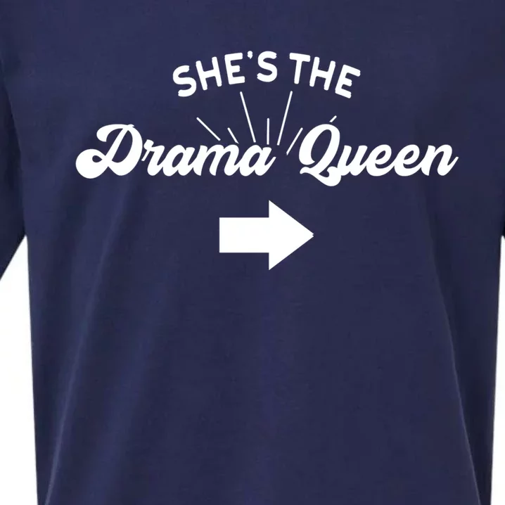 Princess Drama Queen Matching Sister Bff Mom Best Friend Gift Sueded Cloud Jersey T-Shirt