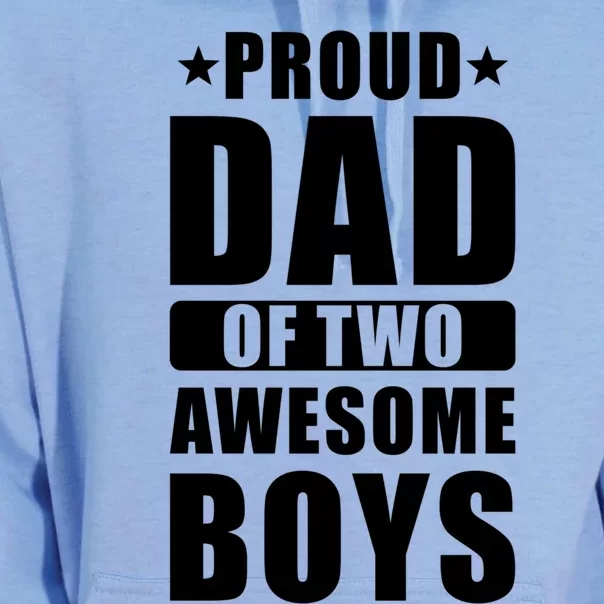 Proud Dad Quote Proud Dad Of Two Awesome Proud Dad Gift Unisex Surf Hoodie