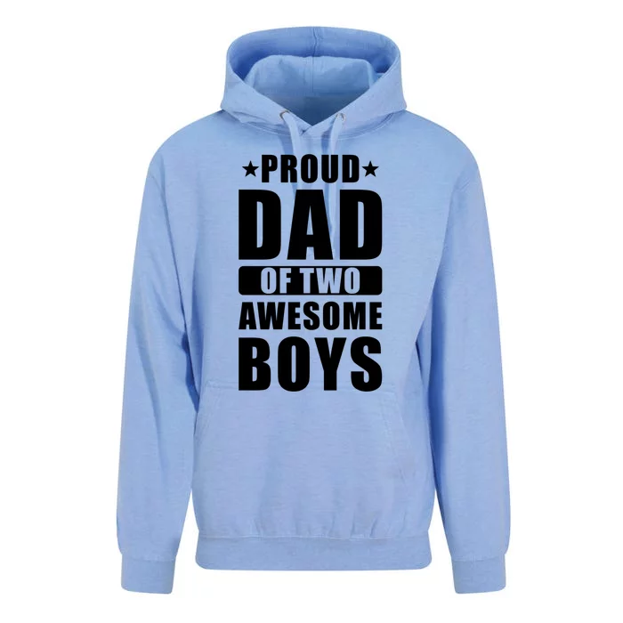 Proud Dad Quote Proud Dad Of Two Awesome Proud Dad Gift Unisex Surf Hoodie