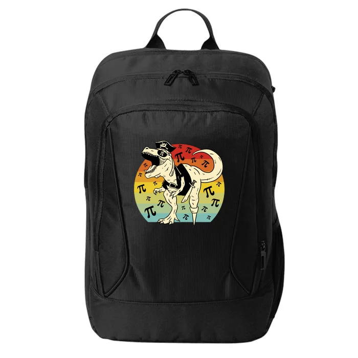 Pirate Dinosaur Retro Sunset Pi Day City Backpack