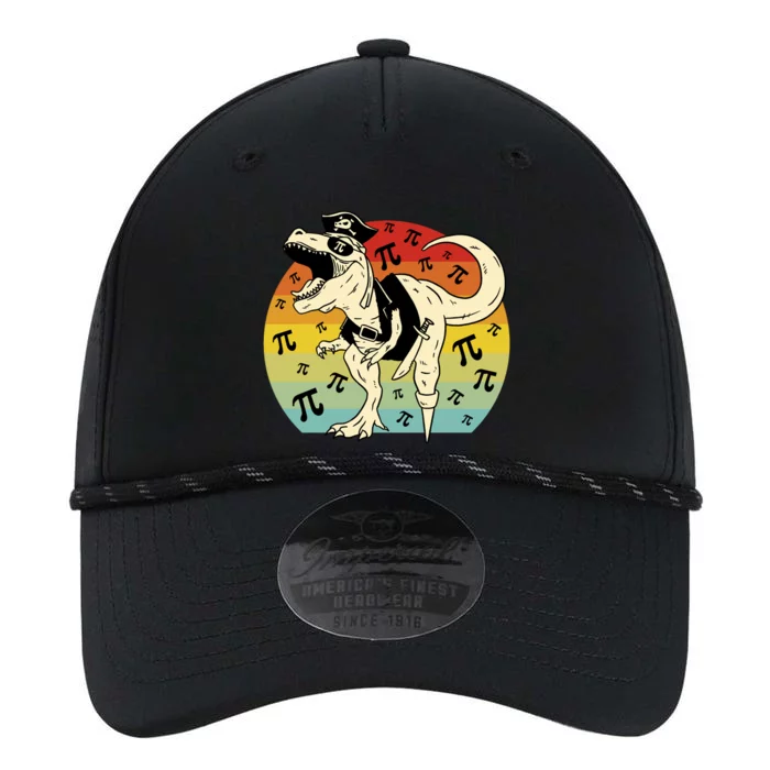 Pirate Dinosaur Retro Sunset Pi Day Performance The Dyno Cap