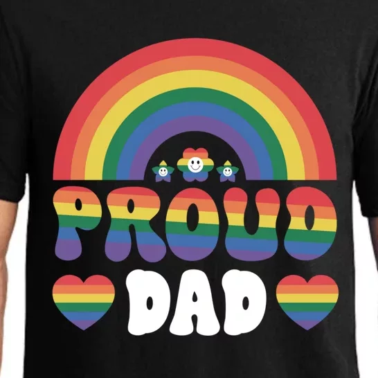 Proud Dad Rainbow Equality Pride Month Lgbt Funny Gift Pajama Set