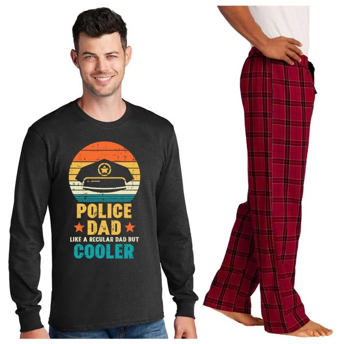 Police Dad Regular But Cooler Fathers Day Cop Officer Men Long Sleeve Pajama Set