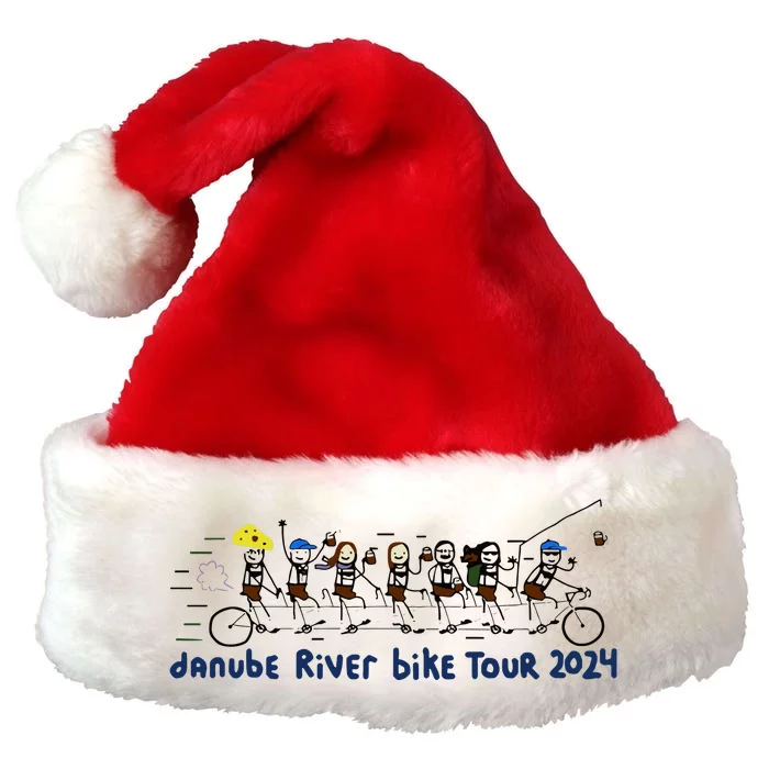 Paint Danube River Bike 2024 Premium Christmas Santa Hat