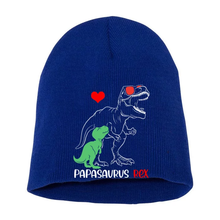 Papasaurus Daddy Rex Autism Awareness Proud Dad Gift Short Acrylic Beanie