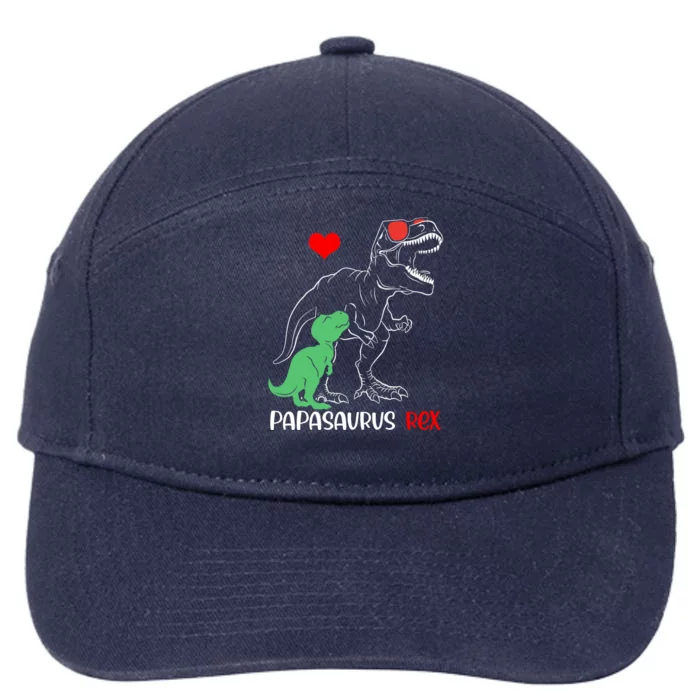 Papasaurus Daddy Rex Autism Awareness Proud Dad Gift 7-Panel Snapback Hat