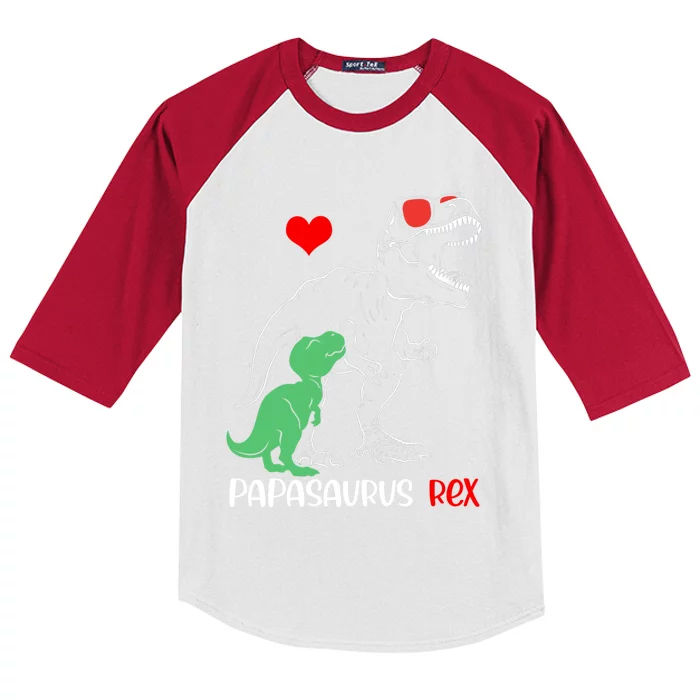 Papasaurus Daddy Rex Autism Awareness Proud Dad Gift Kids Colorblock Raglan Jersey