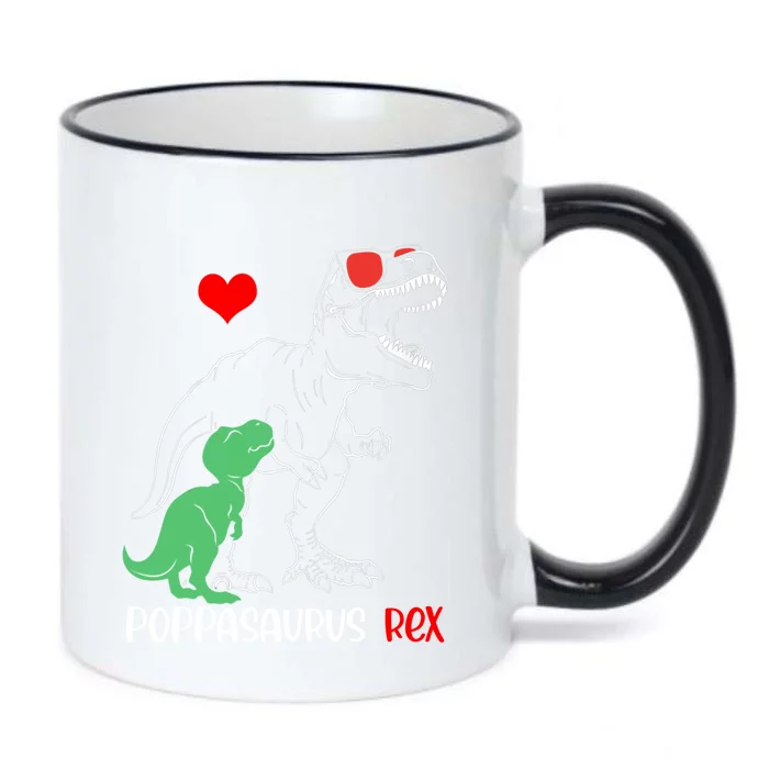 Poppasaurus Daddy Rex Autism Awareness Proud Dad Gift Black Color Changing Mug