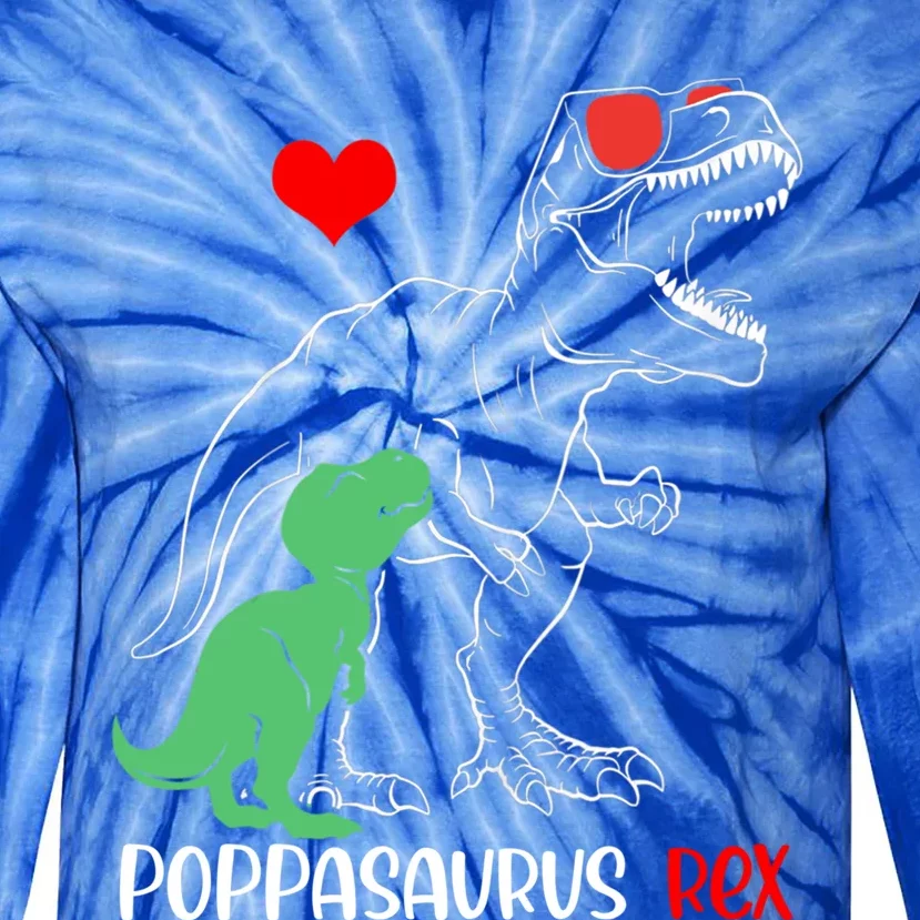 Poppasaurus Daddy Rex Autism Awareness Proud Dad Gift Tie-Dye Long Sleeve Shirt