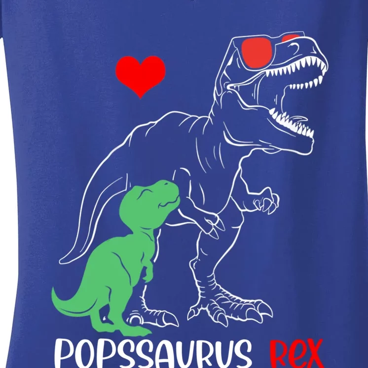 Popssaurus Daddy Rex Autism Awareness Proud Dad Gift Women's V-Neck T-Shirt