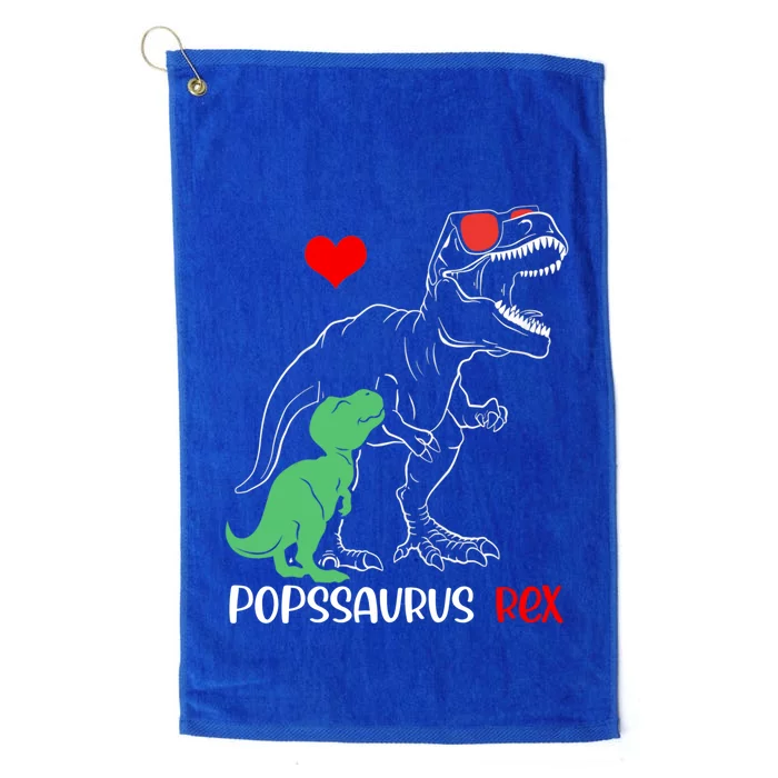 Popssaurus Daddy Rex Autism Awareness Proud Dad Gift Platinum Collection Golf Towel