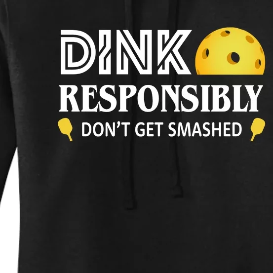 Pickleball Drink Responsibly Women's Pullover Hoodie