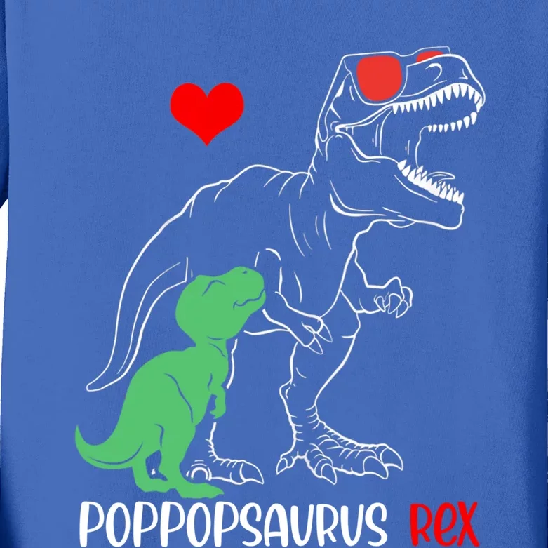 Poppopsaurus Daddy Rex Autism Awareness Proud Dad Gift Kids Long Sleeve Shirt