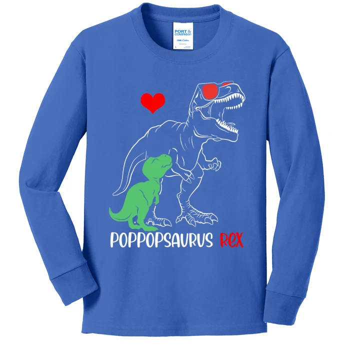 Poppopsaurus Daddy Rex Autism Awareness Proud Dad Gift Kids Long Sleeve Shirt