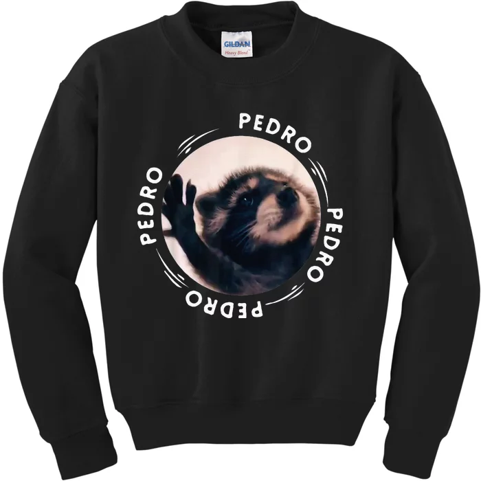 Pedro Dancing Raccoon Pedro Pedro Dancing Raccoon Kids Sweatshirt