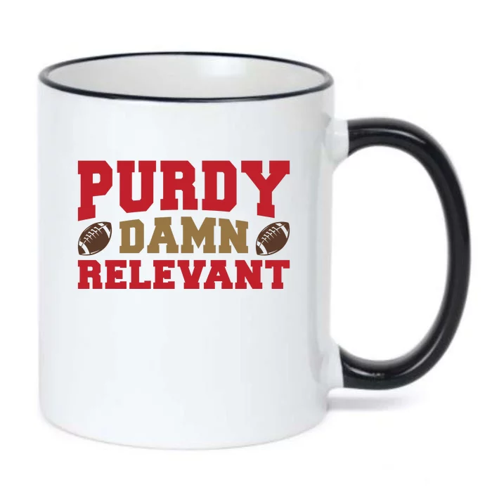 Purdy Damn Relevant San Francisco Football Black Color Changing Mug