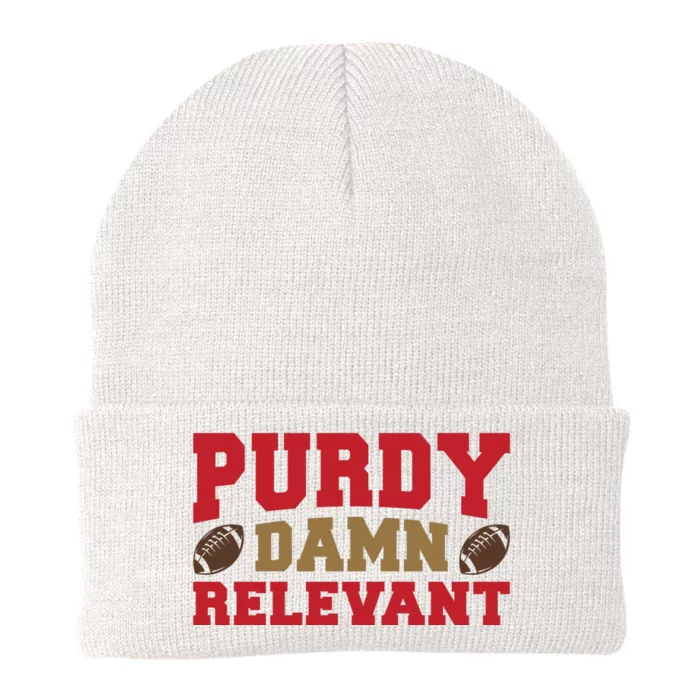 Purdy Damn Relevant San Francisco Football Knit Cap Winter Beanie