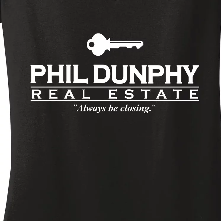 Phil Dunphy Real Estate Women's V-Neck T-Shirt