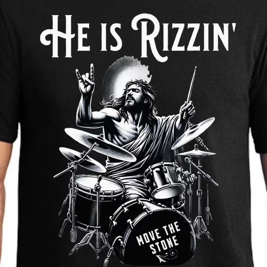 Percussion Drum Rizz He Is Rizzin Jesus Drumming Pajama Set