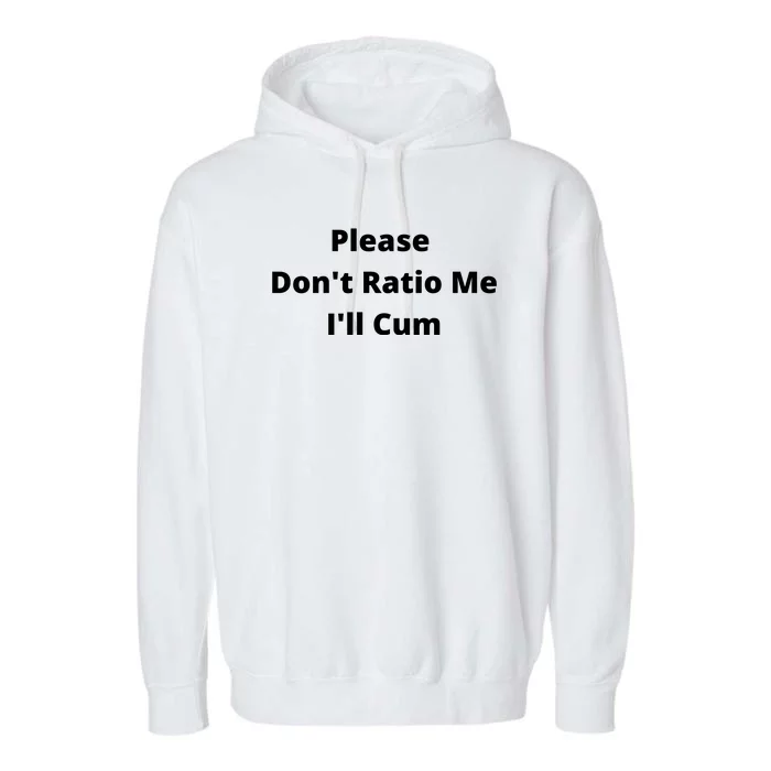 Please Don't Ratio Me I'll Cum Garment-Dyed Fleece Hoodie