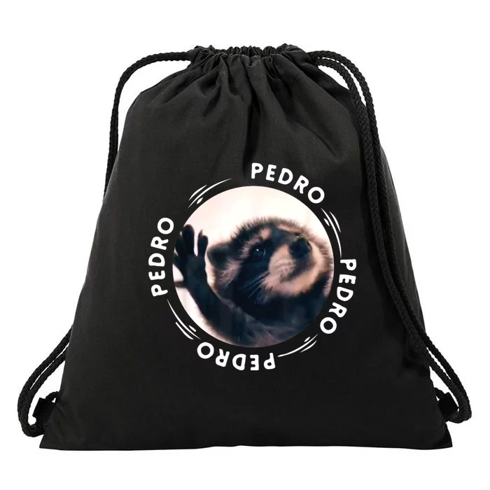 Pedro Dancing Raccoon Pedro Pedro Dancing Raccoon Meme Drawstring Bag