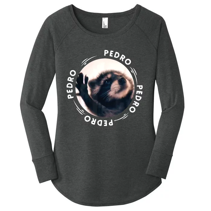 Pedro Dancing Raccoon Pedro Pedro Dancing Raccoon Meme Women's Perfect Tri Tunic Long Sleeve Shirt