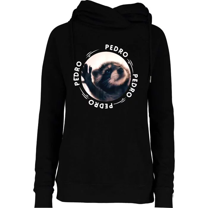 Pedro Dancing Raccoon Pedro Pedro Dancing Raccoon Meme Womens Funnel Neck Pullover Hood