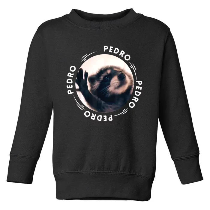 Pedro Dancing Raccoon Pedro Pedro Dancing Raccoon Meme Toddler Sweatshirt