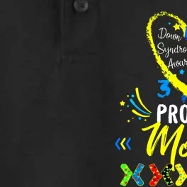 Proud Down Syndrome Mom Awareness Shirts Son Daughter Dry Zone Grid Performance Polo