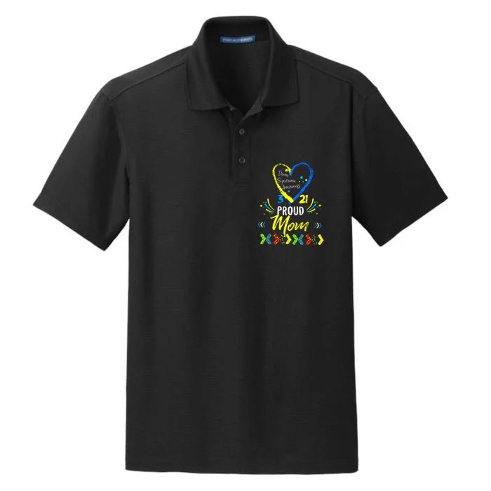 Proud Down Syndrome Mom Awareness Shirts Son Daughter Dry Zone Grid Performance Polo