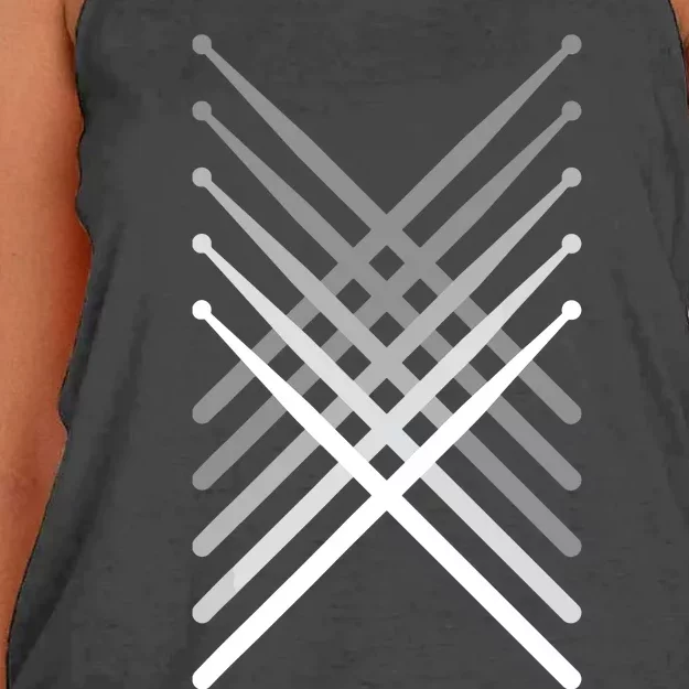 Percussion Drum Sticks Black Women's Knotted Racerback Tank