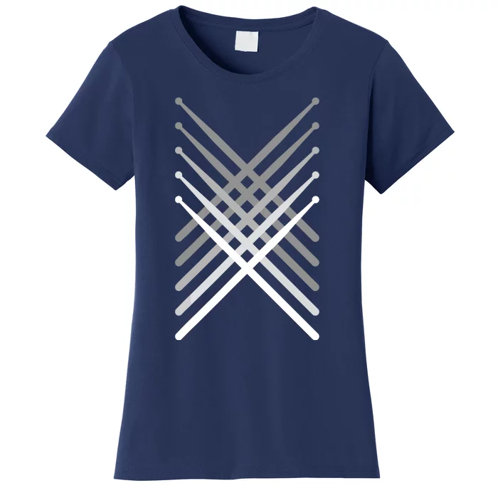 Percussion Drum Sticks Black Women's T-Shirt