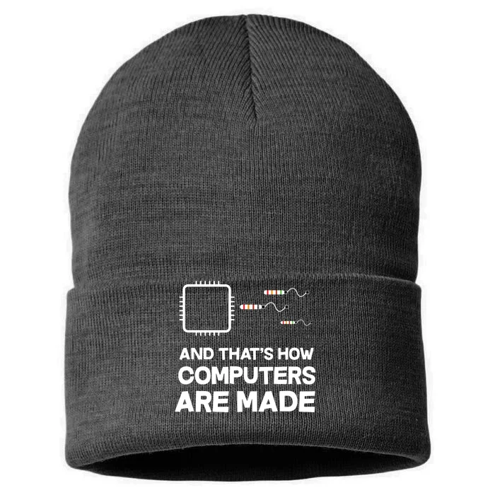 Programmer Developer Software Funny Computer Engineering Sustainable Knit Beanie