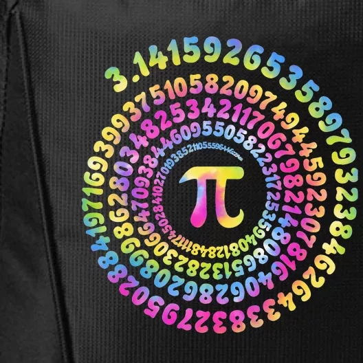 Pi Day Spiral Pi Tie Dye Numbers Math Pi Day 3.14 City Backpack